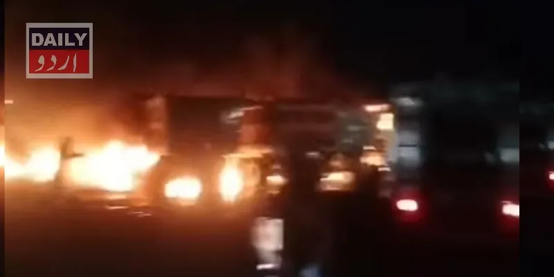 بلوچستان: خضدار میں کنسٹرکشن کمپنی کے کیمپ پر حملہ، اربوں کی مشینری نذرِ آتش